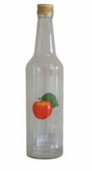 Fľaša sklenená so zátkou na závit  0,5L Classic Jablko