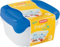 Dza Curver Fresh&Go 3x0.8L, modr, 16x11x16 cm