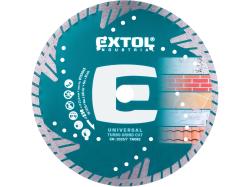 Kot�� rezn� diamantov� Turbo Grind Cut, 230x2,6mm, such� a mokr� rezanie, EXTOL INDUSTRIAL