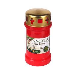Npl Bolsius Angela 36HD erven, 35 h, 148 g, priemer 7cm, kahanec s viekom, olej