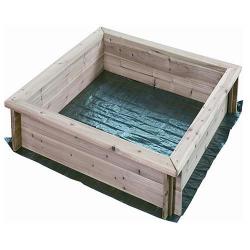 Pieskovisko LEQ SANBOX, detsk, dreven, plachta 95x95x15cm