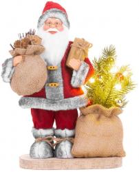Dekorcia MagicHome Vianoce, Santa s takou a stromekom, LED, 3xAAA, 30 cm