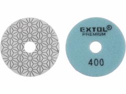 Kot�� diamantov� le�tiaci na such� zips, O100mm, P400, EXTOL PREMIUM