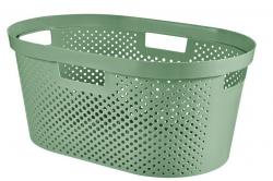 K Curver INFINITY RECYCLED 40L, zelen, 59x39x27 cm, na bielize, prdlo
