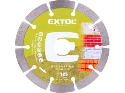 Kot�� rezn� diamantov� segmentov�, 125x1,8mm, such� rezanie, EXTOL PREMIUM