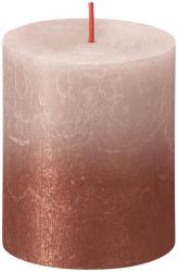 Svieka Bolsius Rustic, valcov, Vianoce, Sunset Misty Pink+ Amber, 80/68 mm