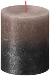 Svieka Bolsius Rustic, valcov, vianon, Sunset Creamy Caramel+ Anthracite, 80/68 mm