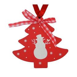 Ozdoba MagicHome Vianoce, Stromek erven, zvesn, bal. 5 ks, 10 cm