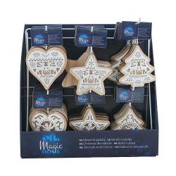 Ozdoba MagicHome Vianoce, 6 druhov, zvesn, Sellbox 48 ks