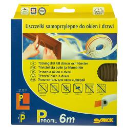 Tesnenie Stomil SD-40AX/6-0, profil E, 9x4 mm, L-6 m, na okn a dvere, hned