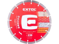 Kot�� rezn� diamantov� segmentov�, o230x2,6mm, such� rezanie, EXTOL PREMIUM