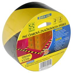 Paska Strend Pro, 50 mm, L-33 m, PVC, znakovacia, lto/ierna