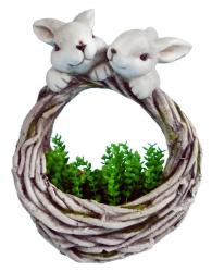 Dekorcia MagicHome Gecco, Kok so zajaikmi, magnesia, 27x15x38 cm