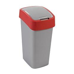 K Curver FLIP BIN 25 lit., edostrieborn/erven, na odpad