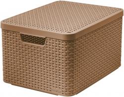 Kok Curver STYLE2 LID L, mocca, 45x25x33 cm, s vekom