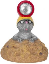 Dekorcia Strend Pro Gecco, krtko, 13,5x13,5x17 cm, polyresin, solrna, 2 LED, AAA