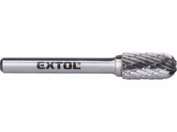 Fr�za karbidov� valcov�, pologu�at� �elo, O10mm, EXTOL INDUSTRIAL