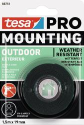 Pska tesa Mounting PRO Outdoor, montna, obojstrann, lepiaca, 19 mm, L-1,5 m