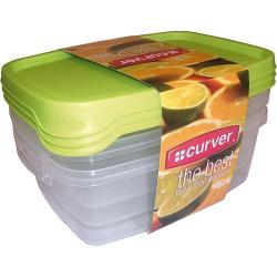 Dza Curver na potraviny, 3x1.2L, zelen, 19x15x11 cm