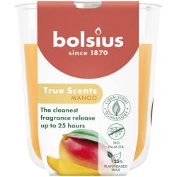Svieka Bolsius True Scents, mango, 80x73 mm, v skle