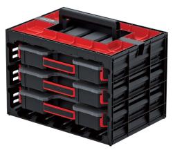 Skrinka s 3 organiz�rmi Tager Case 415x290x290mm �ierna